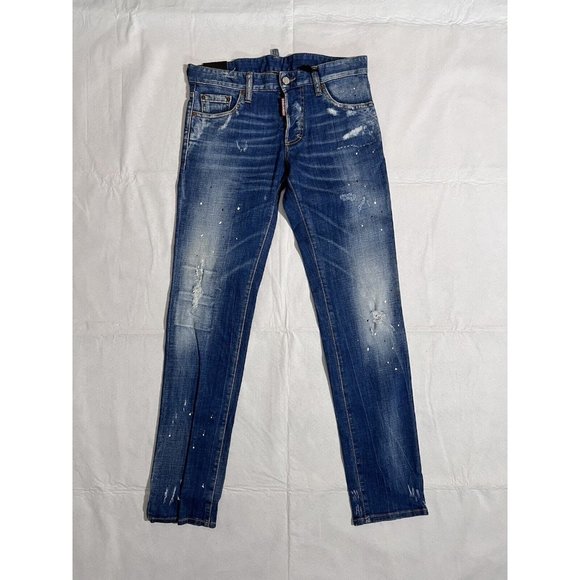 DSQUARED2 Mens Slim Jean Jeans IT44 W30 Blue Denim S71LB0594S30342470 NWT - Picture 14 of 16